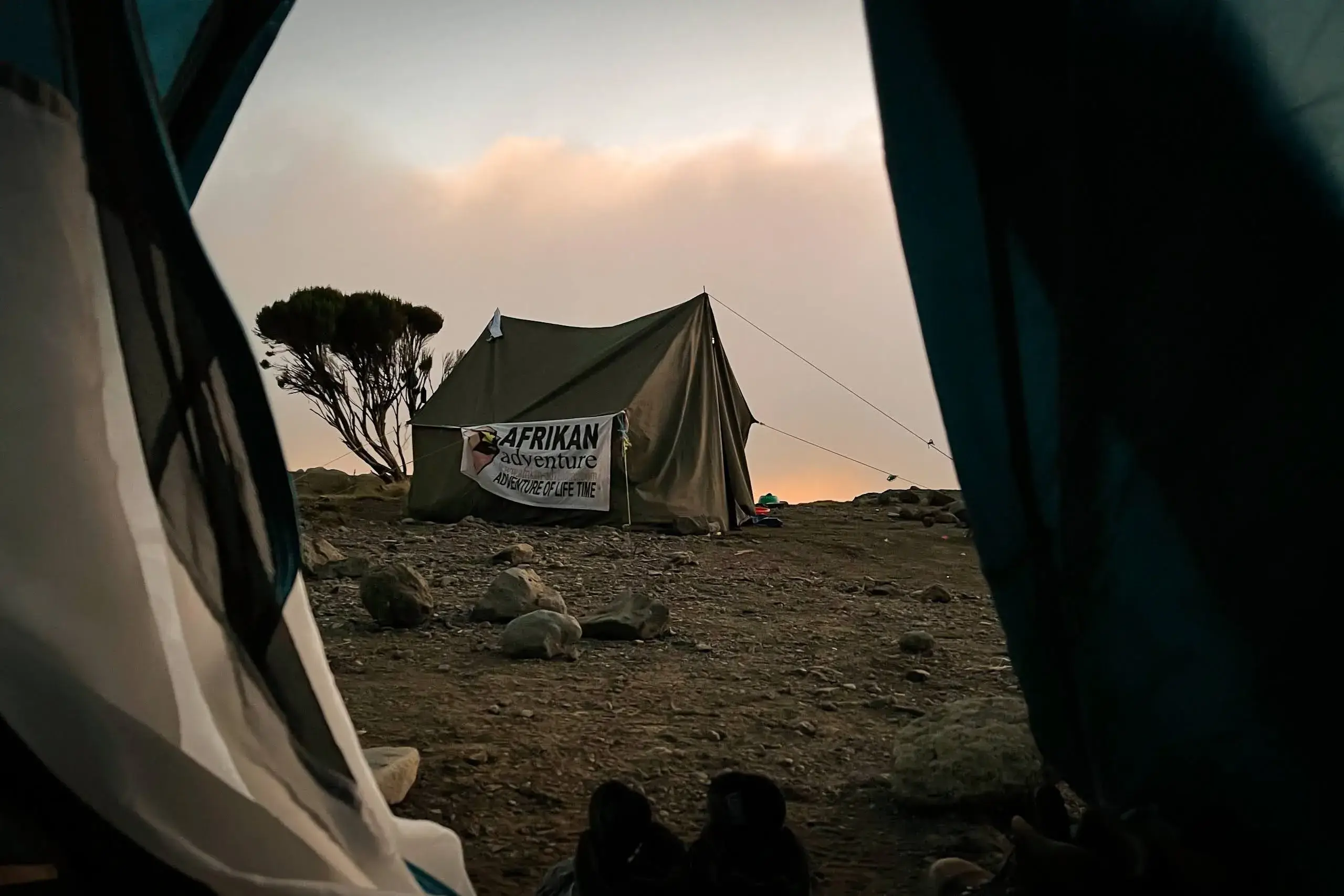 View of Camping tents of afrikan adventures in treks