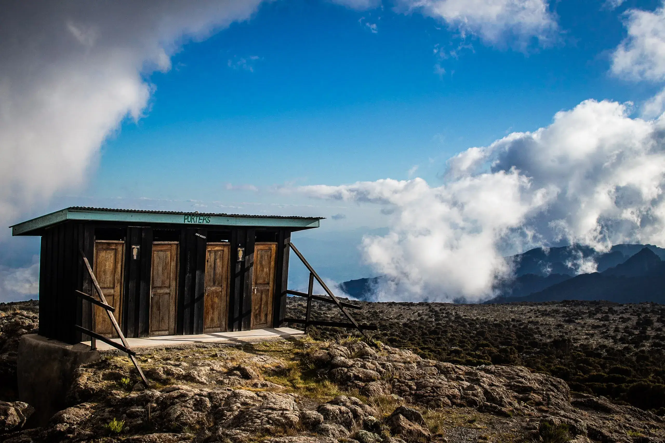 Washrooms facilities while climbing Kilimanjaro