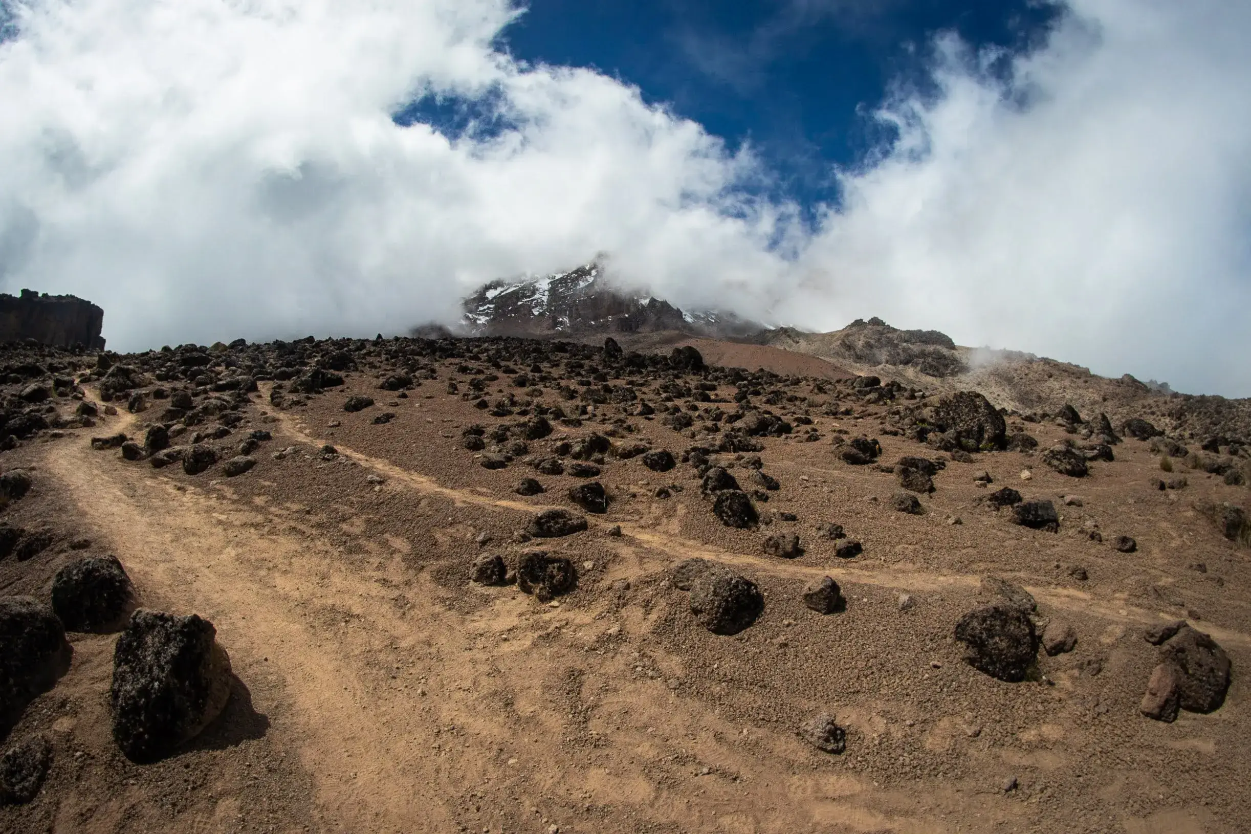 Views while climbing Kilimanjaro