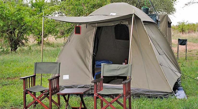 Example of a well made camp by afrikan adventure.